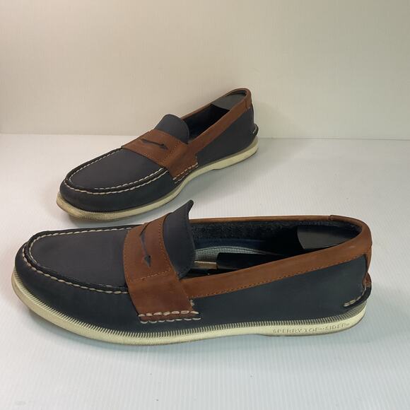 Sperry Top-Sider Men’s Loafers  Leather Upper Blue Brown Slip-On Casual 11.5 - Picture 1 of 9